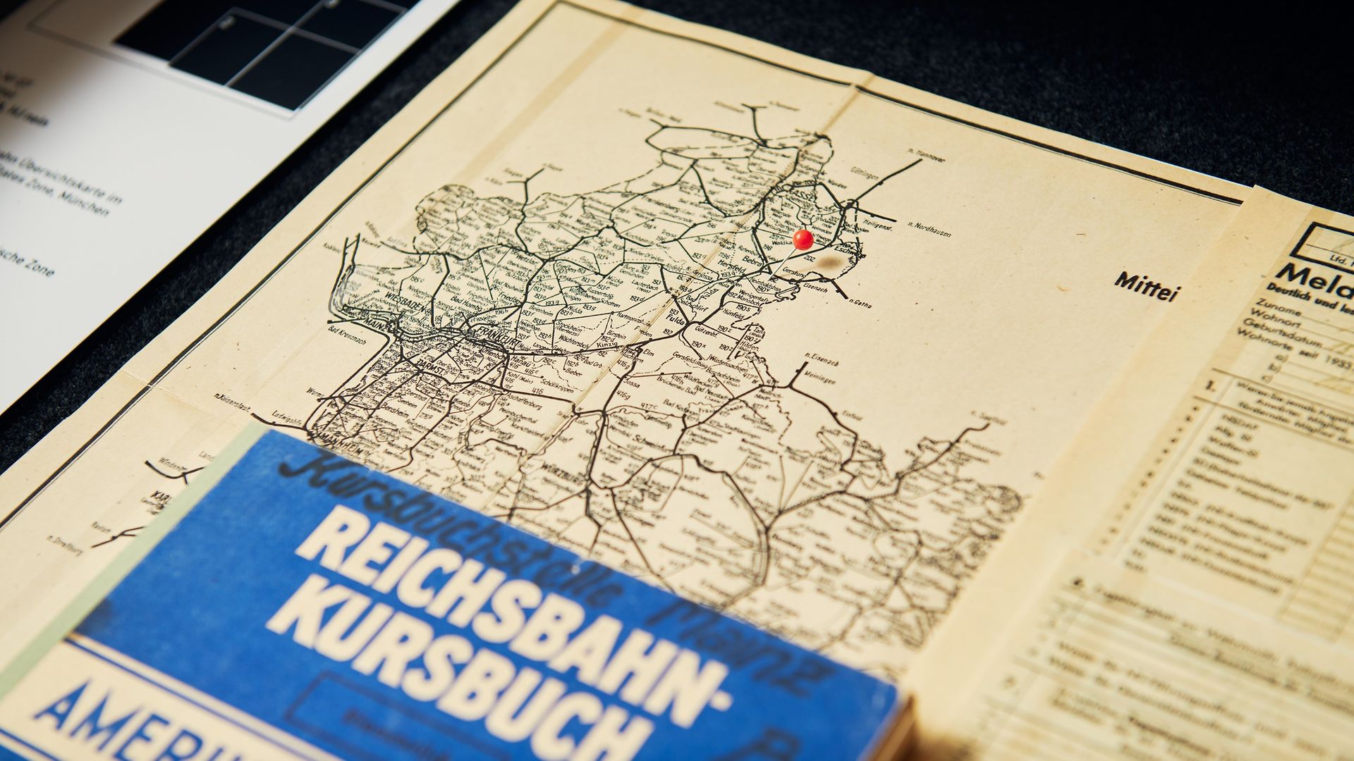 Foto eines historischen Reichsbahn-Kursbuches