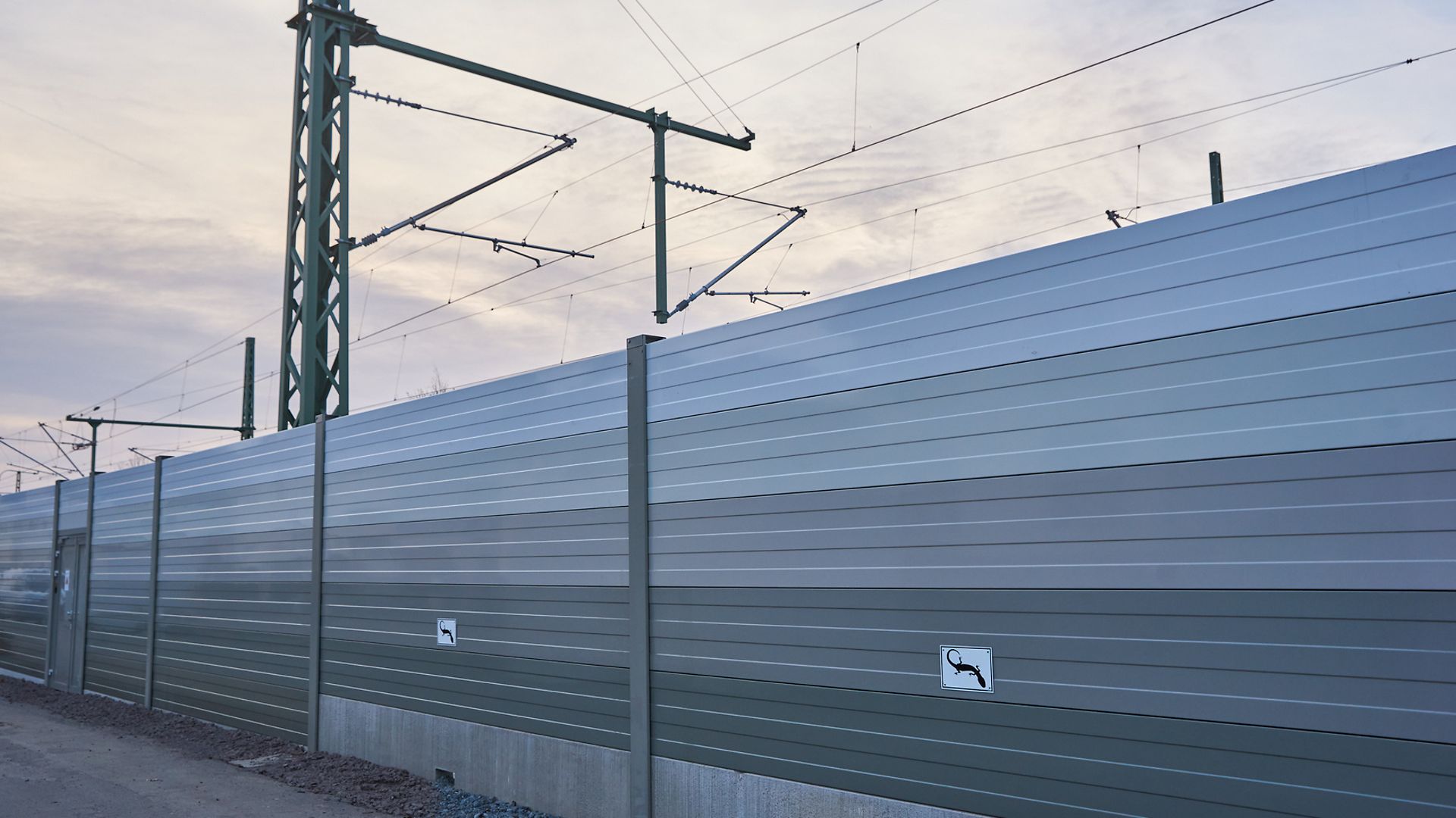 Neue Lärmschutzwand in Mörfelden / Walldorf (Hessen)