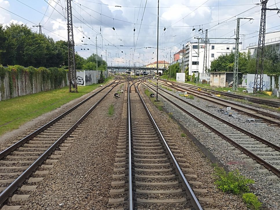 Gleise am Hauptbahnhof Regensburg