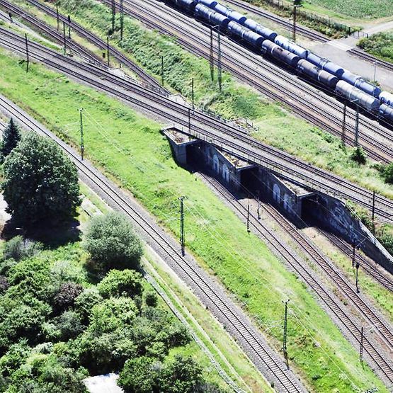Luftaufnahme Kreuzungsbauwerk Großkorbetha