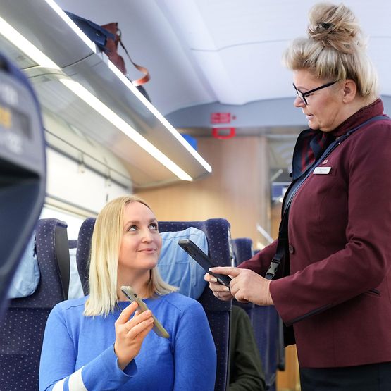 Ticketkontrolle im ICE