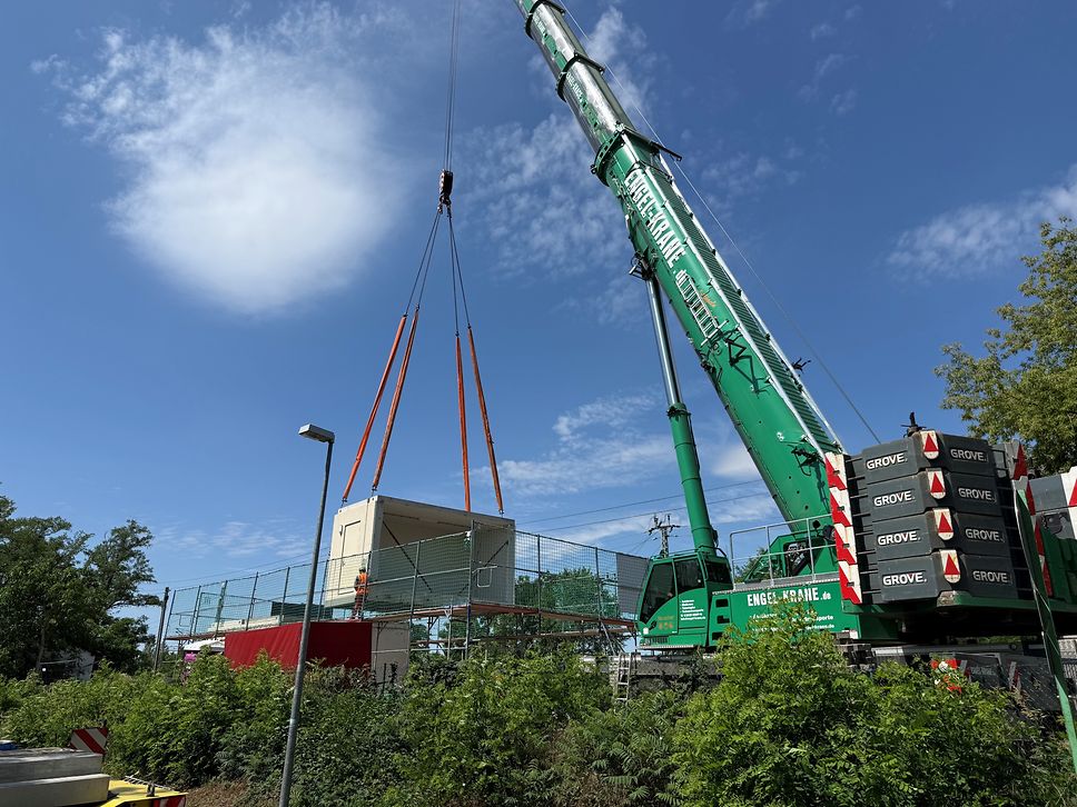 Modulgebäude für neues Stellwerk Gerwisch aufgestellt 