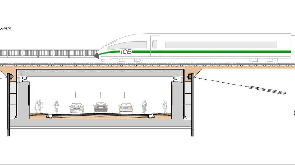 Neubau Grafik der Brücke