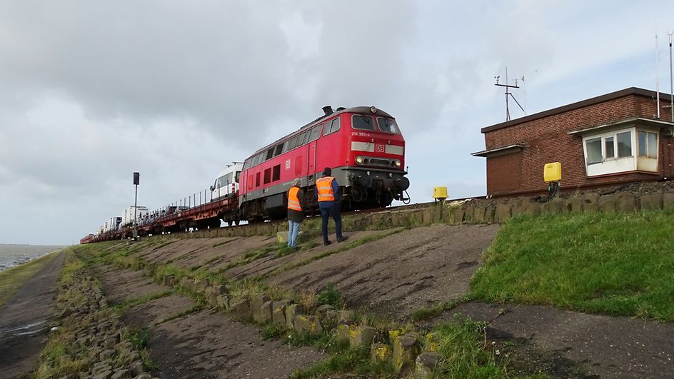 Autozug auf Syltdamm